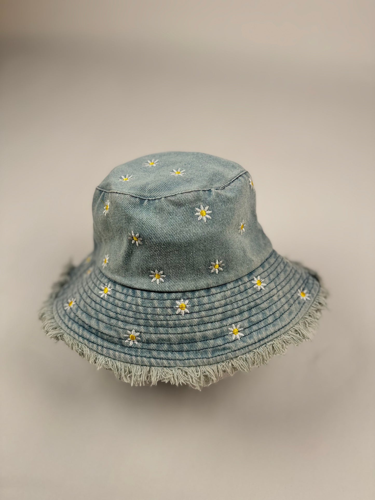 Floral Denim Blossom Hat