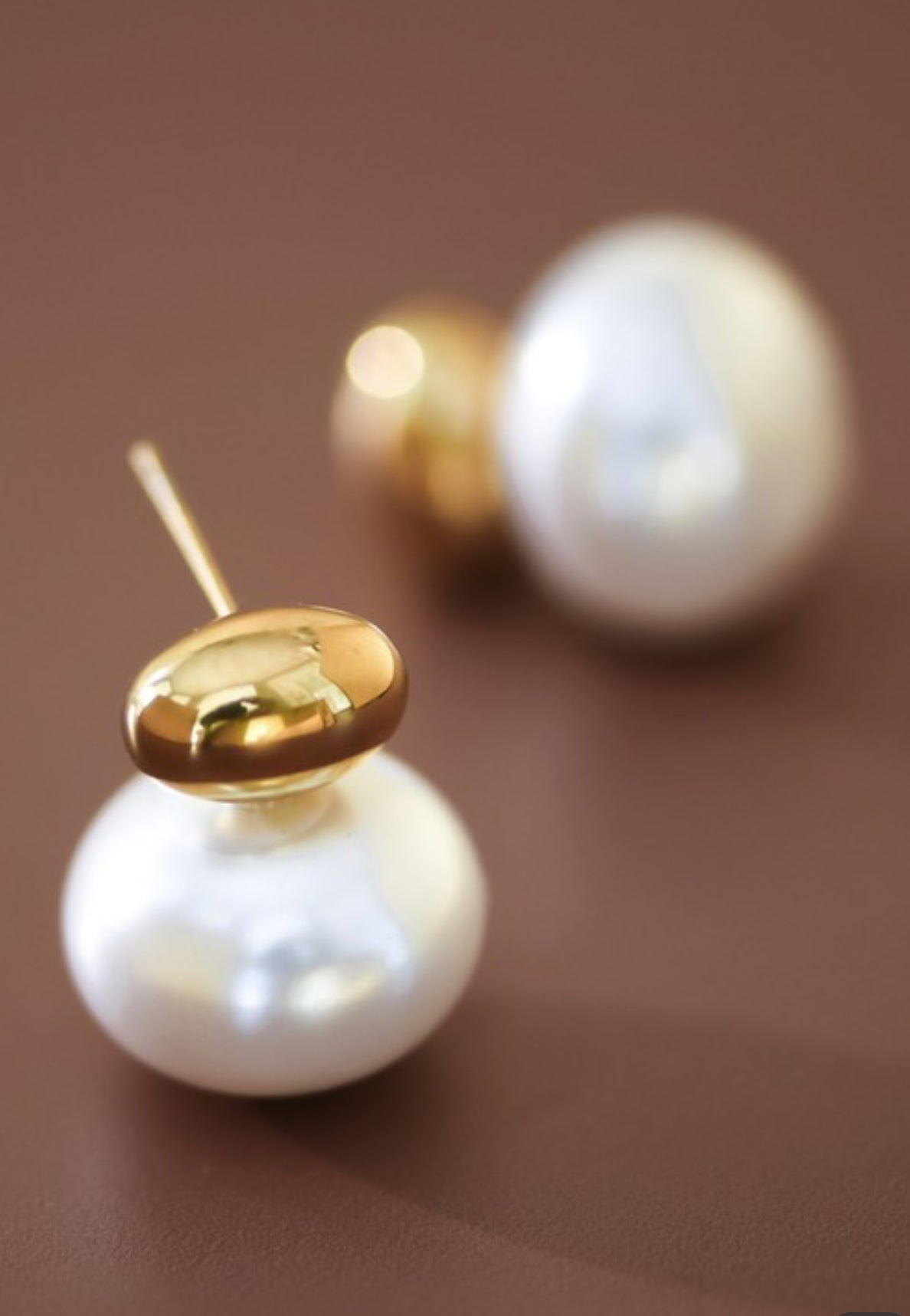 Aretes de perla 18k Waterproof Stainless Steel