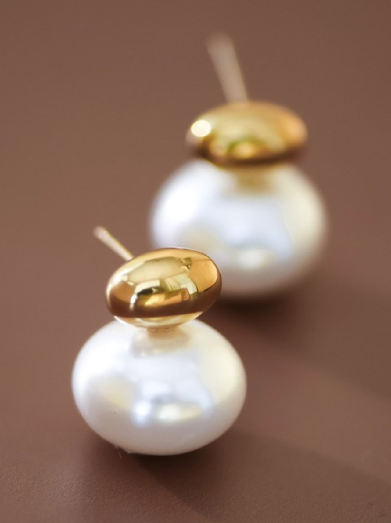 Aretes de perla 18k Waterproof Stainless Steel