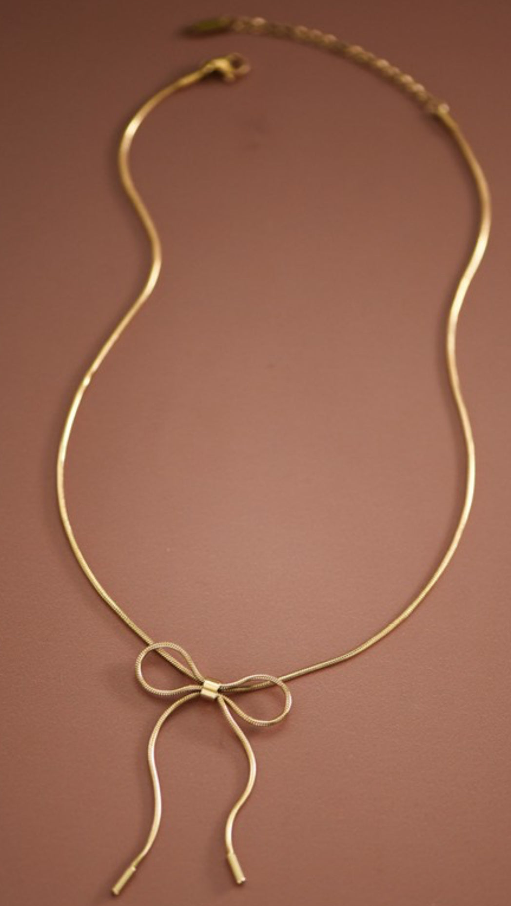 Coquette necklace 18k Stainless Steel Chain Bow Necklace