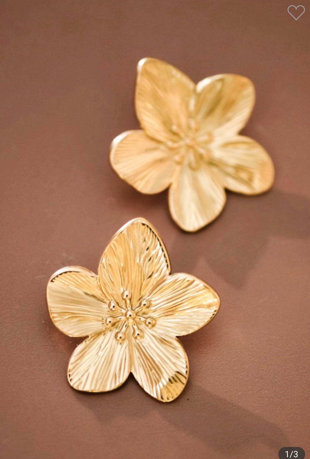 Aretes de Flor - 18k Gold Stainless Steel