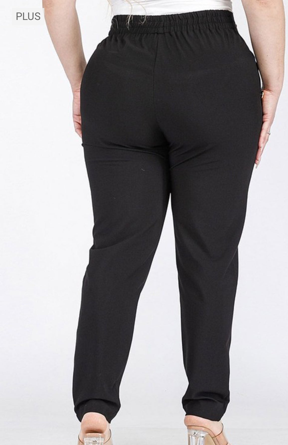 Elastic waist skinny pants