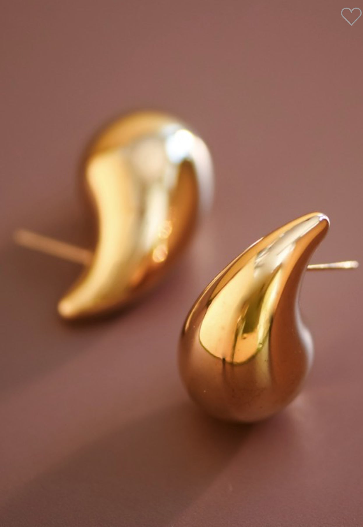 Gold Drop 18K Waterproof Stainless Steel Earrings