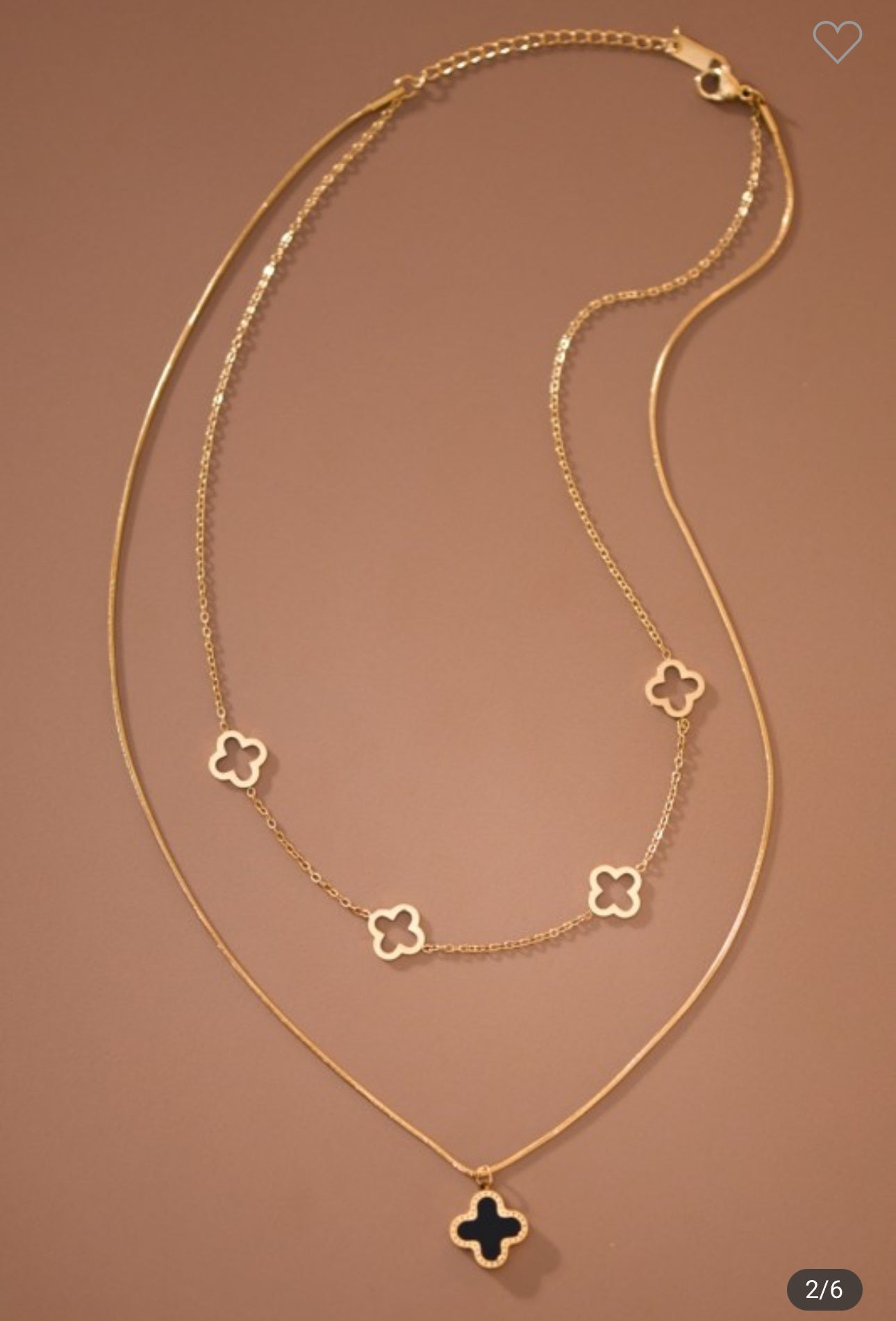 Golden Clover 18k Stainless Steel Necklace