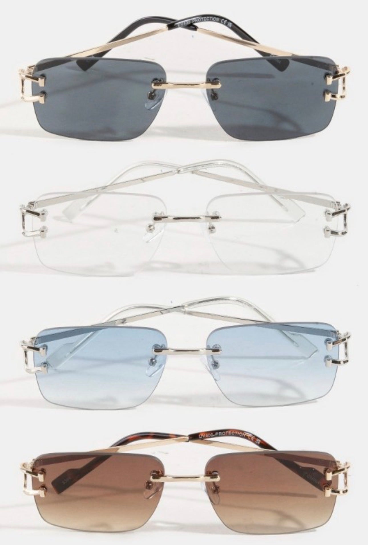 Assorted Frameless Square Sunglasses