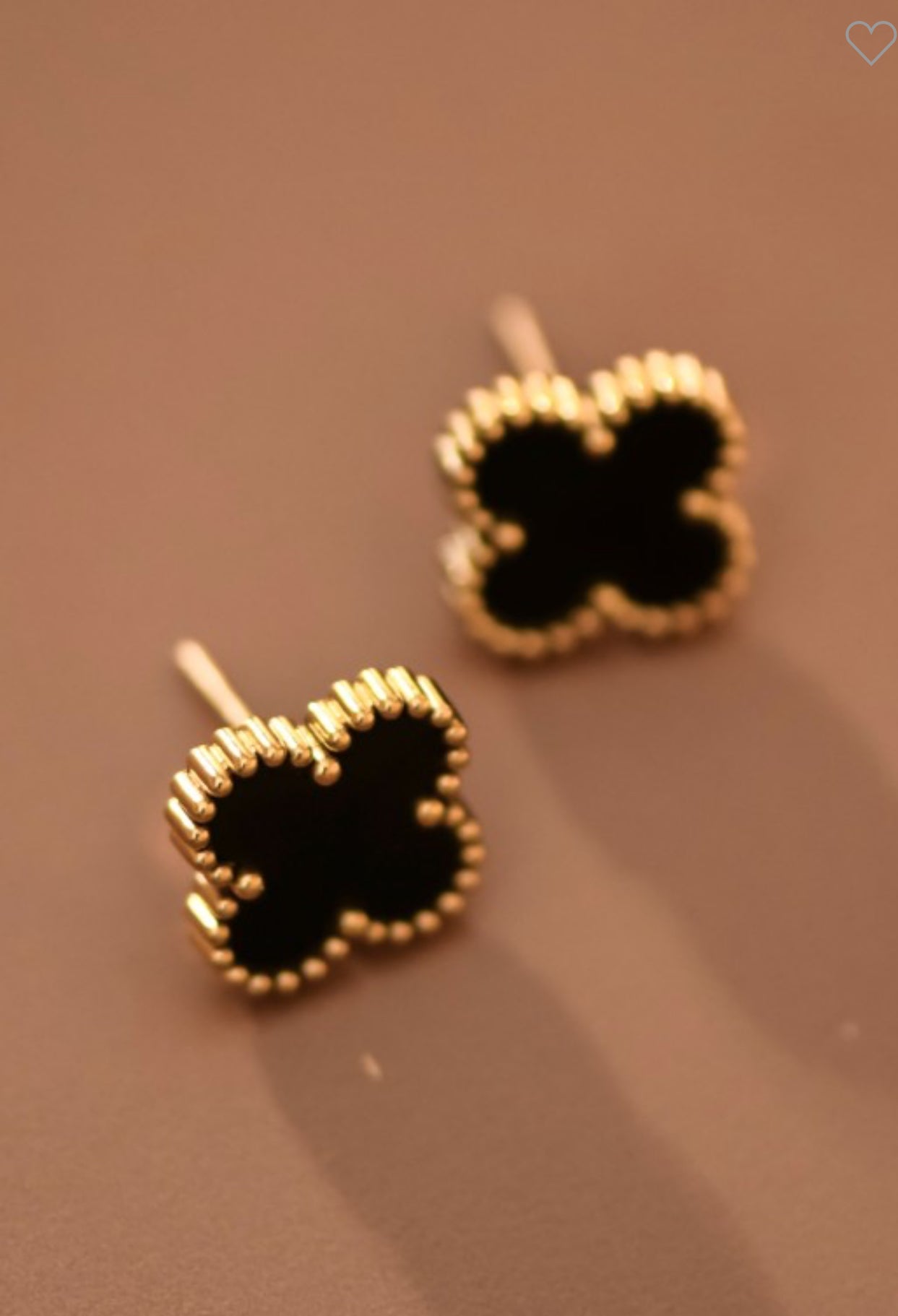 18k Waterproof Stainless Steel Clover Studs