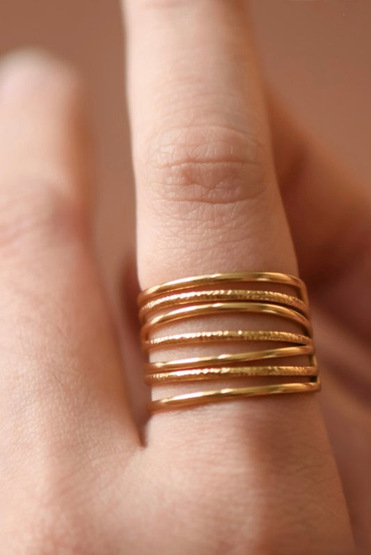 Serenidad 18k Stainless Steel Adjustable Ring