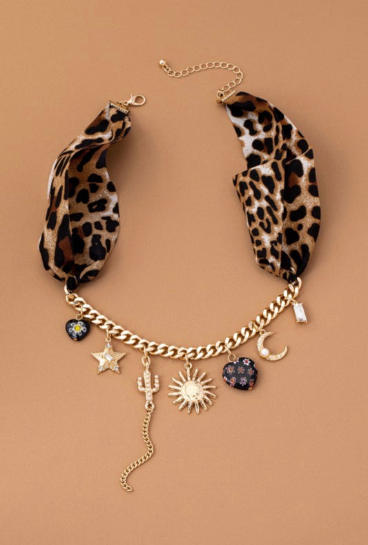 Charm Animal Scarf Necklace-western