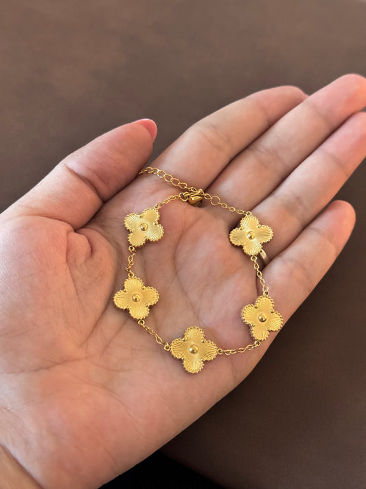 Four leaf clover bracelet 18k Stainless Steel Chain Bracelet