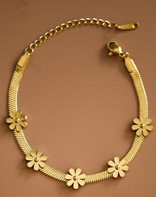 Flower bracelets 18k Stainless Steel
