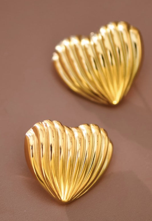 Seashell Hearts 18k Waterproof Stainless Steel