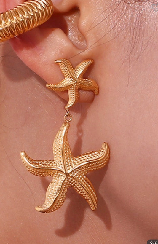 Estrellas del Mar - 18k Gold Stainless Steel