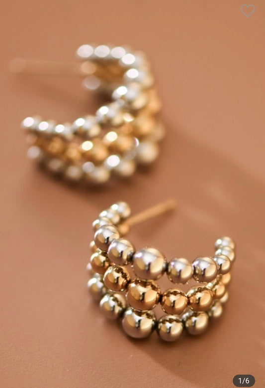 Chic Sparkle Hoops - 18k Gold Stainless Steel