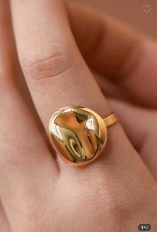 Luxe Dome Ring - 18k Gold plated Stainless Steel