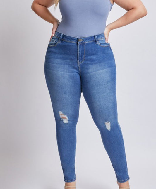 Ripped High Rise Skinny Jean