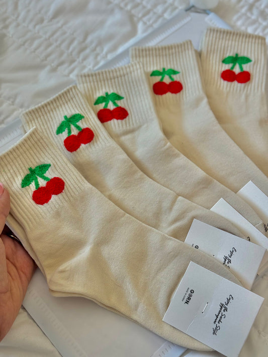 Cherry Beige Socks