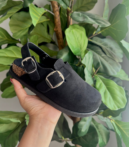 Black Slingback Clogs