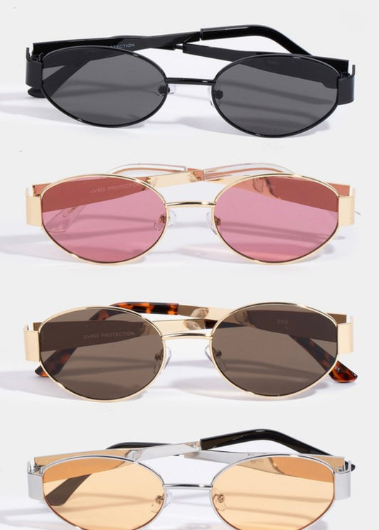 Golden Oval Sunglasses