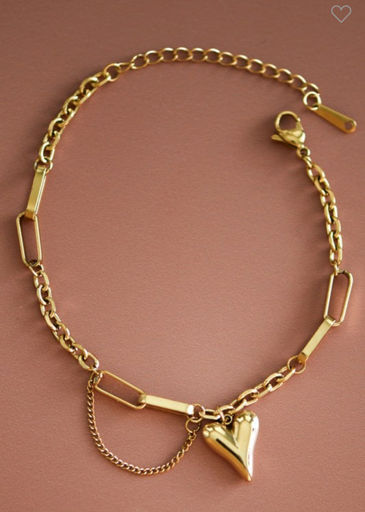 Love 18k Stainless Steel Chain Bracelet