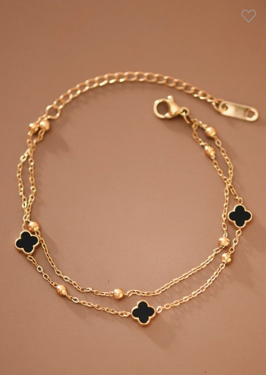Lucky you 18k Stainless Steel Chain Bracelet