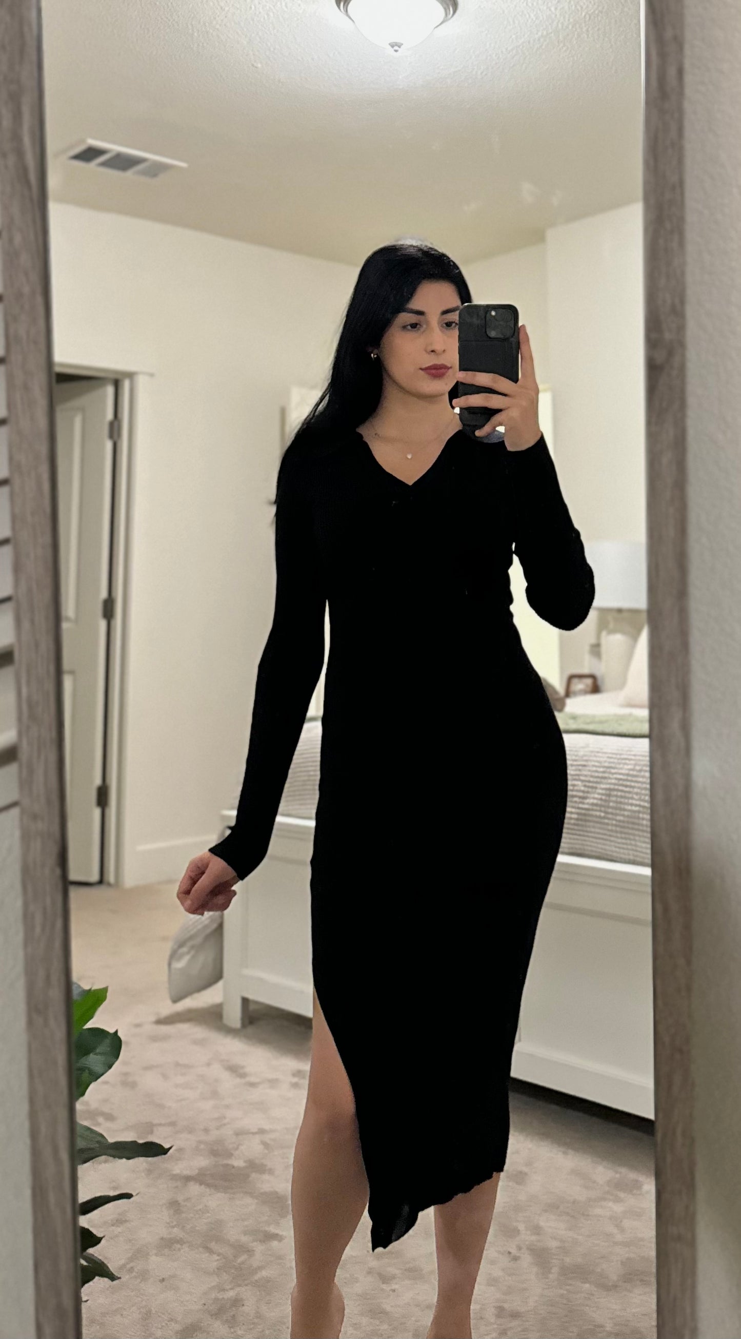 Sexy Midi Black Dress