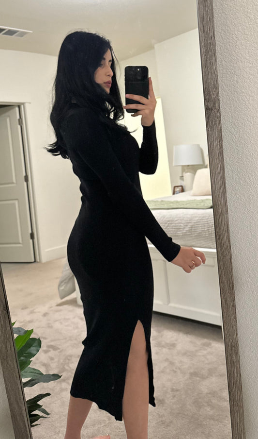 Sexy Midi Black Dress