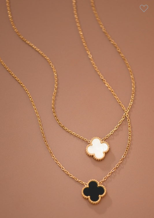 Eterna Clover 18k Stainless Steel Necklace