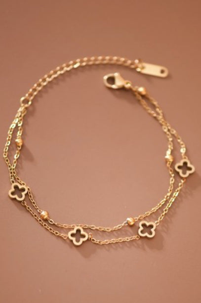Lucky you! 18k Stainless Steel Chain Bracelet