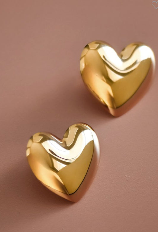 Corazones 18k Waterproof Non-tarnish Stainless Steel Studs