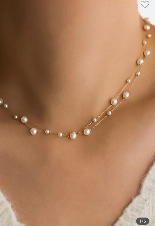 Luna Pearl 18k Stainless Steel Necklace