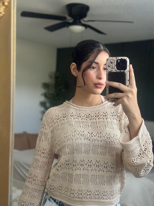 Crochet Beige Top