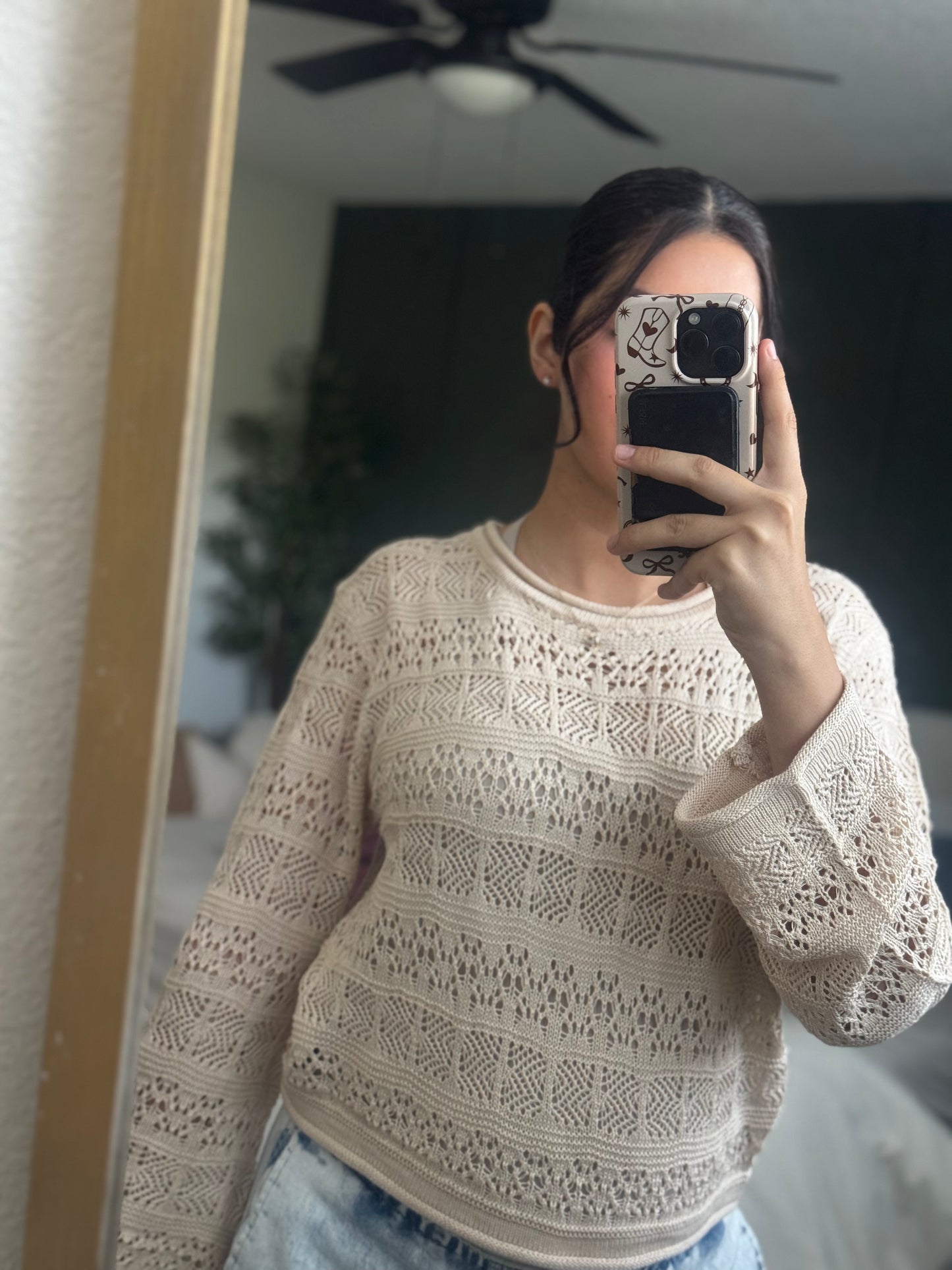 Crochet Beige Top