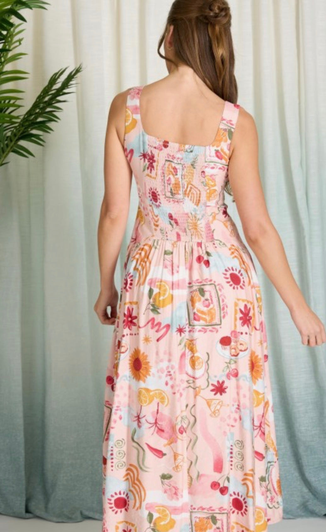 Summer Print Midi Sundress