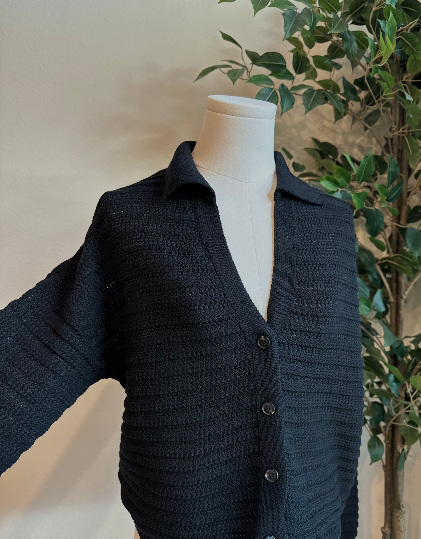 Black Knit Cardigan