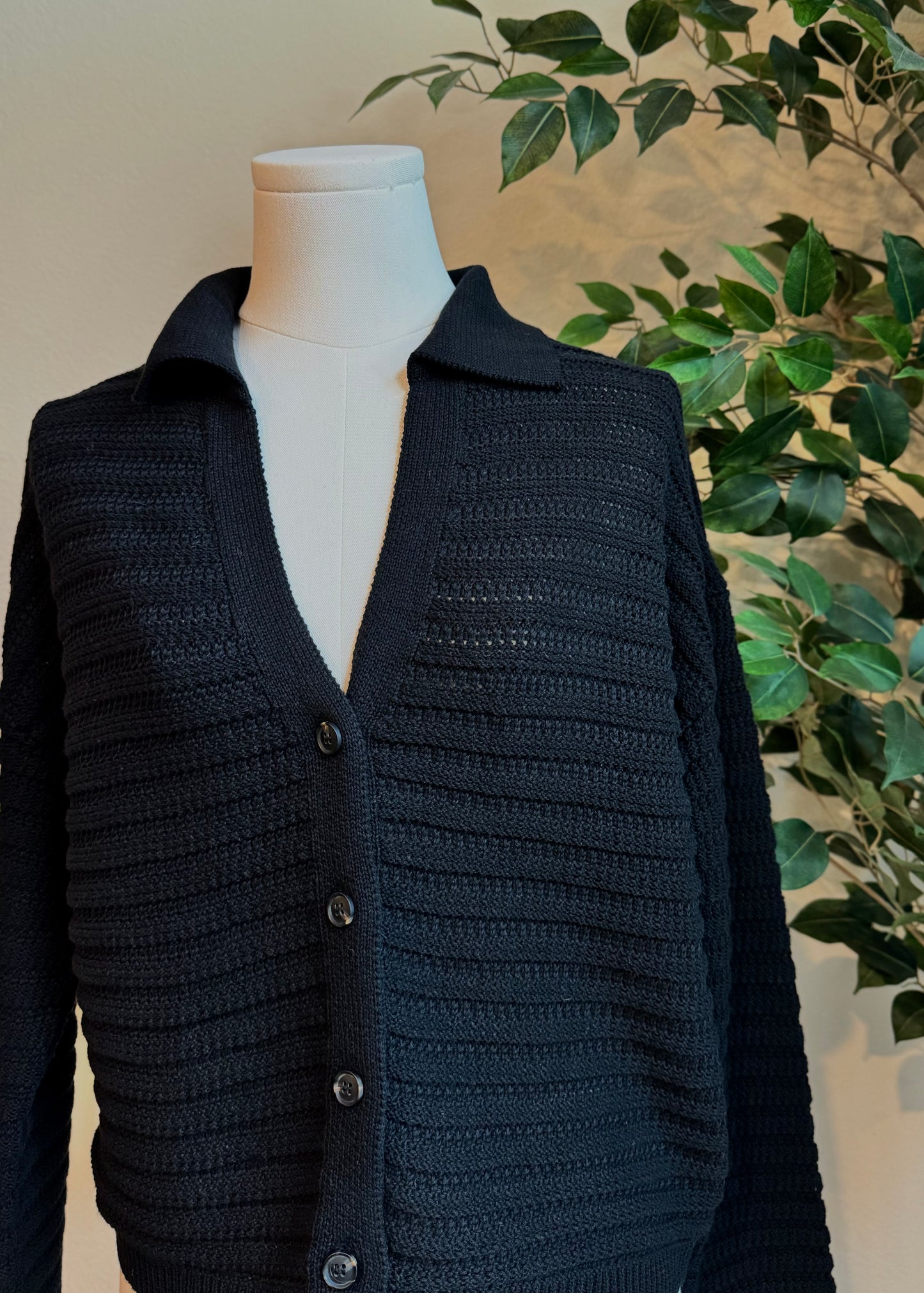 Black Knit Cardigan